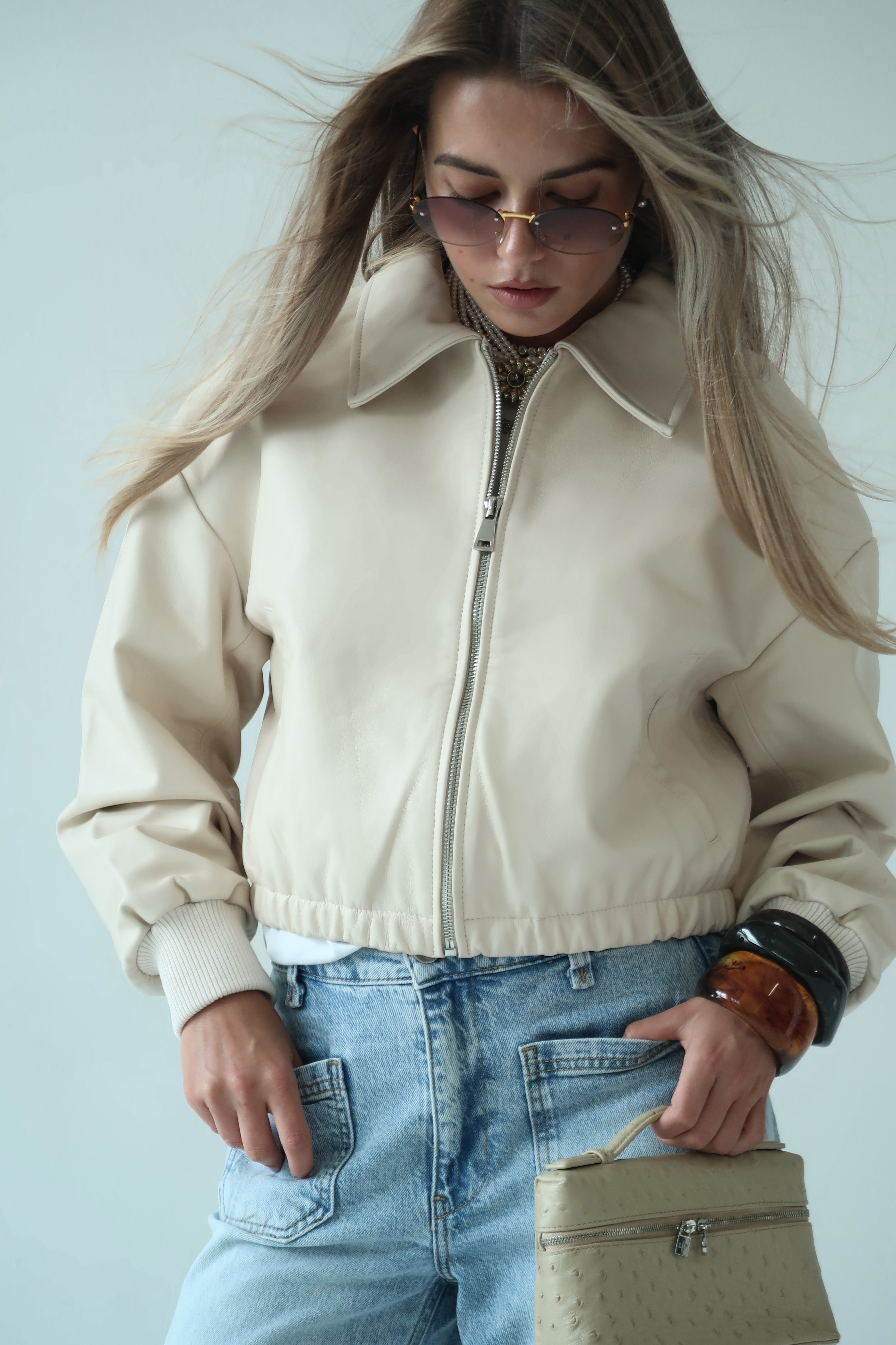 Freya Cropped Bomber