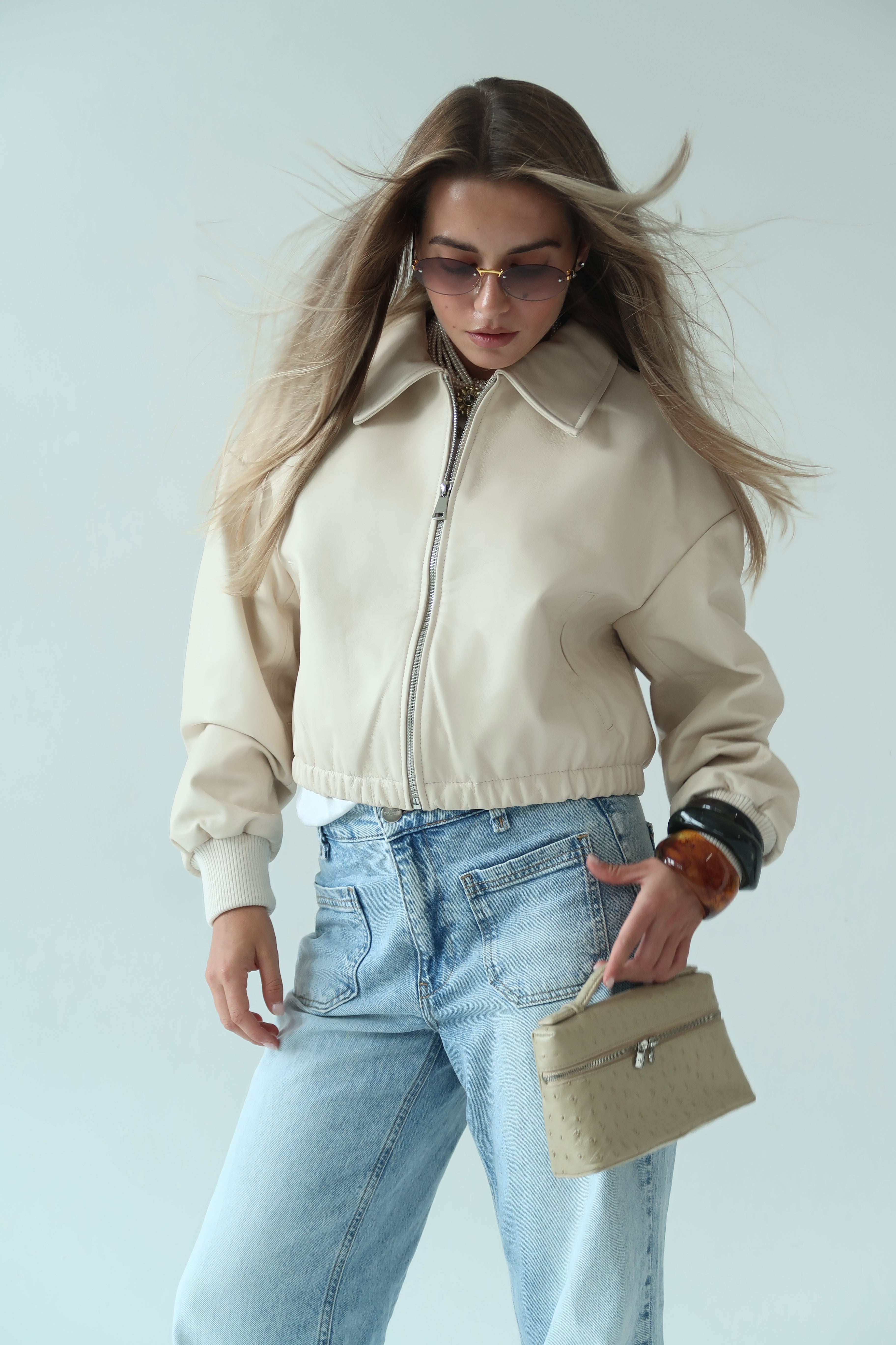 Freya Cropped Bomber
