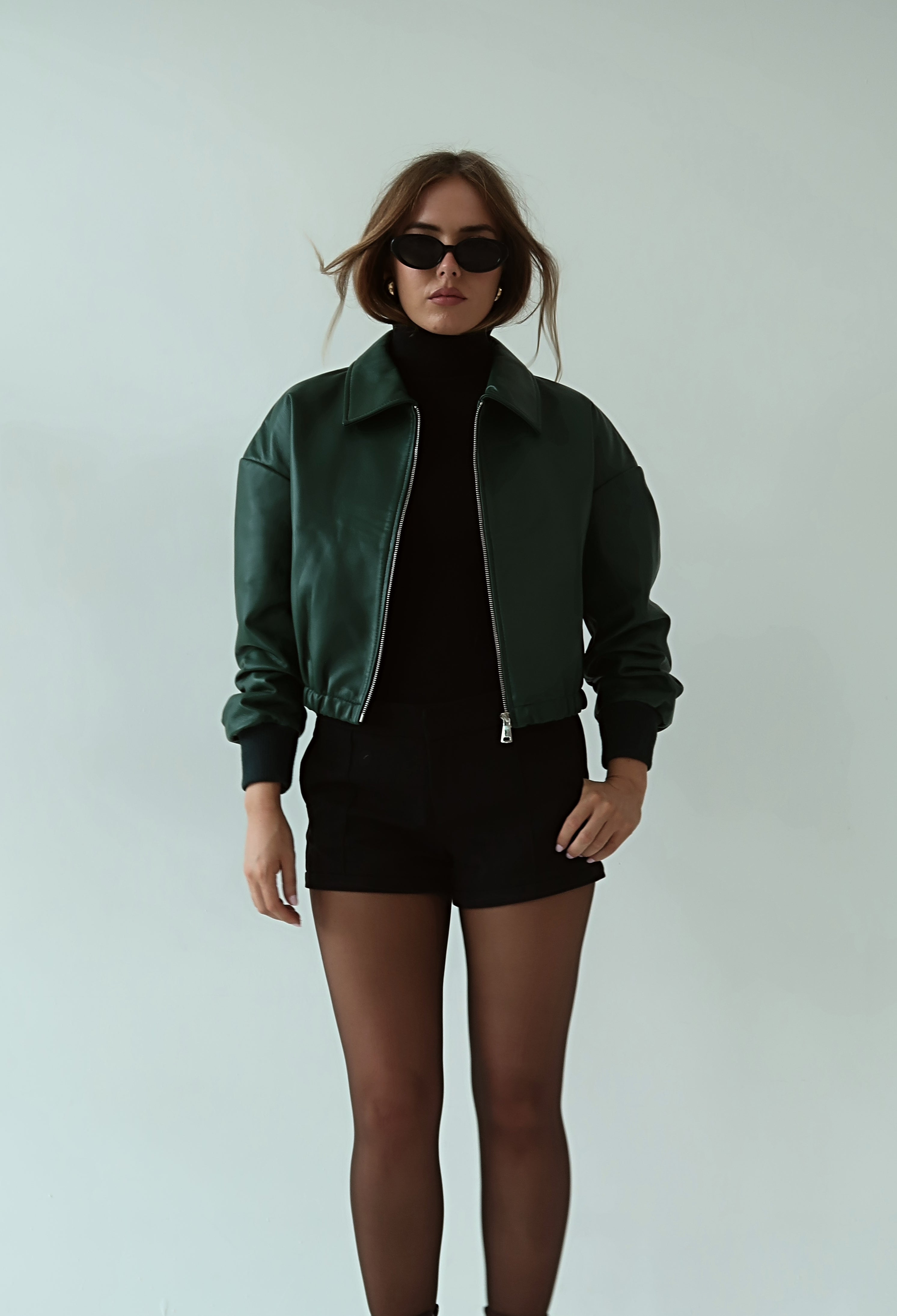 Freya Cropped Bomber
